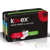 KOTEX MAXI PADS SUPER WITH WINGS 50