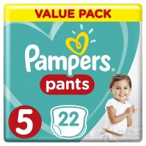 PAMPERS PANTS DIAPERS, SIZE 5, JUNIOR, 12-18 KG, 22 COUNT