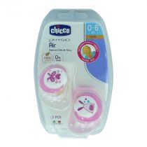 CHICCO SOOTHER PH. AIR PINK SIL0-6M+ 2 PCS 58822