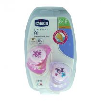 CHICCO SOOTHER PH. COMP PINK SIL 12M+ 2PCS 59379