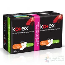 KOTEX ULTRA-THIN PADS SUPER WITH WINGS TWIN PACK 16