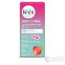 VEET SILKY FOR REAL WAX STIPS FOR LEGS 10'S  
