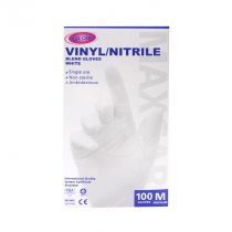 VINYL NITRILE GLOVES WHITE COLOR M 100PCS 510143
