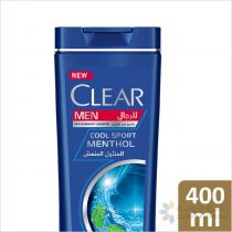 CLEAR MEN'S ANTI-DANDRUFF SHAMPOO COOL SPORT MENTHOL, 400ML