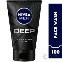 NIVEA MEN DEEP CLEANSING FACE & BEARD WASH, ACTIVE CHARCOAL, 100ML